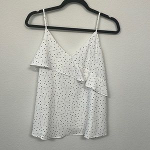 White Polka Dot Top